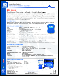 Thumbnail of document Data Sheet - TRH Temperature & Relative Humidity Data Logger